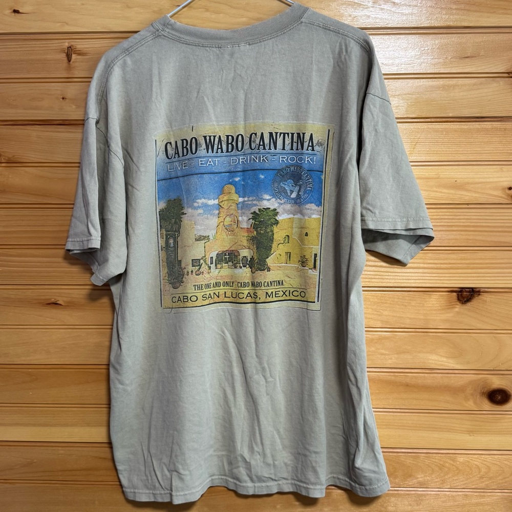 Cabo Wabo Cantina Cabo San Lucas Mexico Tan Gray T-Shirt XL